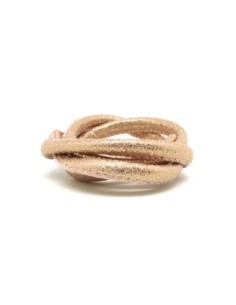 50cm Cordon 4,5mm rose pâle poudré pailleté doré pâle...