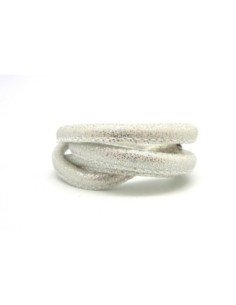 R-50cm Cordon 4,5mm blanc pailleté argenté lumineux en... 2