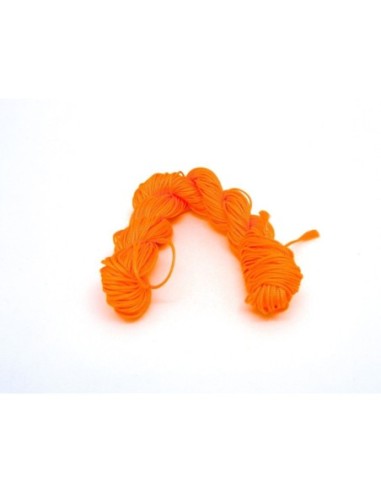 Fil tressé orange fluo 0,8mm pour création bracelet