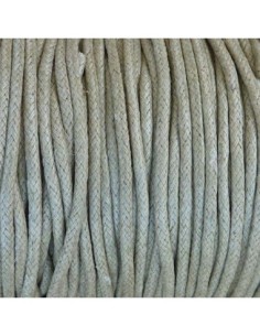 Cordon coton ciré 2mm kaki clair