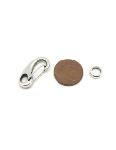 mousqueton sac en métal argenté 2