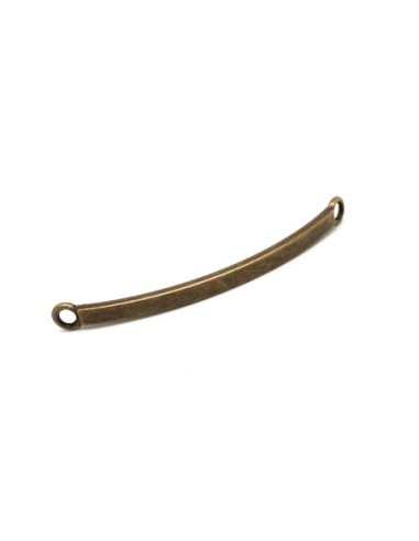 2 Intercalaires, demi jonc 5cm connecteur en métal de couleur bronze, pour bracelet bangle