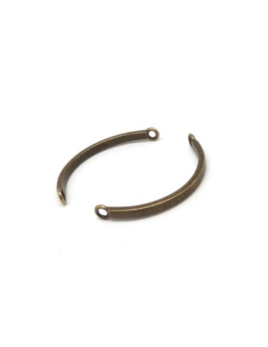 R-2 Intercalaires, demi jonc 4cm très incurvé, en métal de couleur bronze, pour bracelet bangle