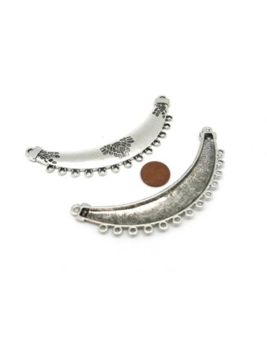 Plastron métal argenté