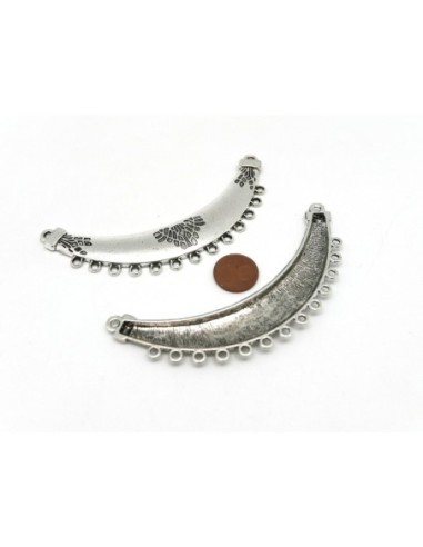 Plastron métal argenté