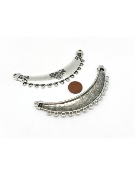 Plastron métal argenté