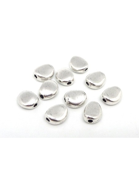 Perle argenté pas chère forme grain de café