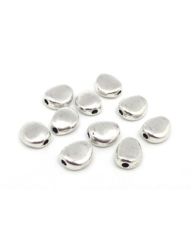 Perle argenté pas chère ovale