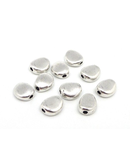 Perle argenté pas chère ovale