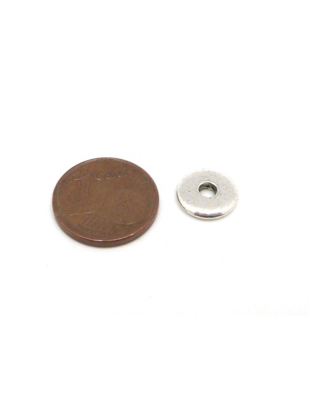 perle argenté intercalaire rondelle en métal 10mm perle argenté intercalaire rondelle en métal 10mm