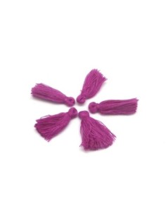 R-Lot de 5 Petits Pompons magenta fuchsia violine 2,5cm...