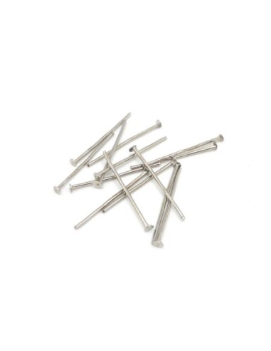 100 tiges métalliques clous à tête plate 3 cm