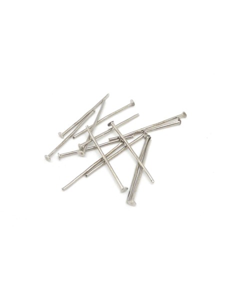 100 tiges métalliques clous à tête plate 3 cm