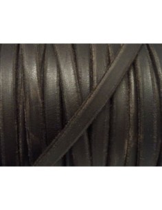 R-20cm Cuir plat largeur 10mm de couleur marron foncé...