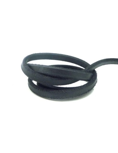 R-1m Cuir plat largeur 10mm de couleur noir...
