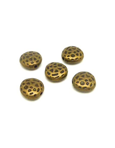 Perle galet bronze pour création bijoux