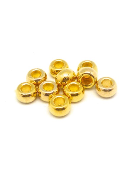 Perle doré en métal 7mm pour création DIY