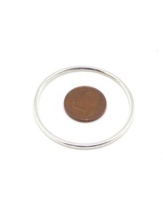 5 grands anneaux fermés cercles 38,2mm en métal argenté pour mini attrape rêve par exemple 2