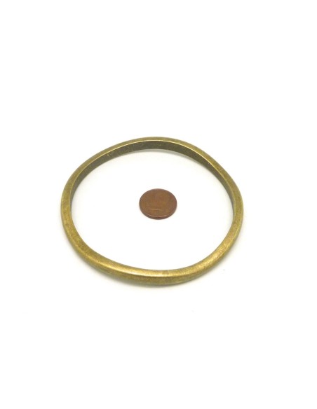 R-Grand Anneau connecteur 77,7mm en métal de couleur bronze irrégulier