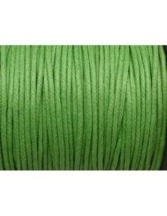Cordon coton ciré vert pomme pour création DIY