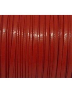 1m lanière cuir synthétique couleur rouge vif 2,5mm... 2