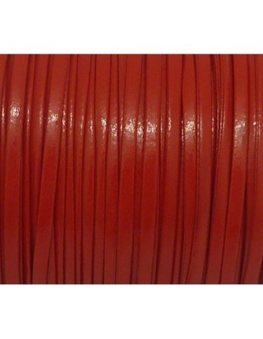 1m lanière cuir synthétique couleur rouge vif...