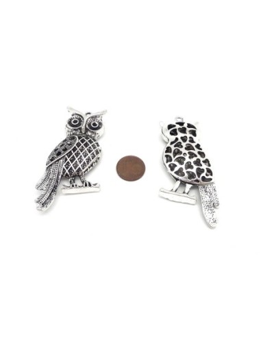 1 Breloque, pendentif grand hibou, chouette...