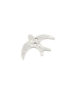 4 perles pendentifs passants hirondelle en métal argenté...