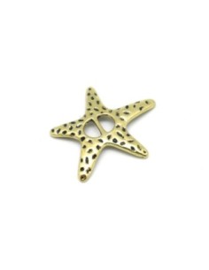 perles passants étoiles slide en métal doré pâle martelé pour lanière de 6mm 2
