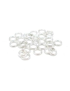 Anneau brisé en métal argenté 6mm