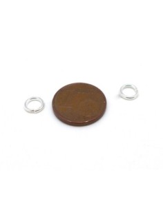 Anneau brisé en métal argenté 6mm 2