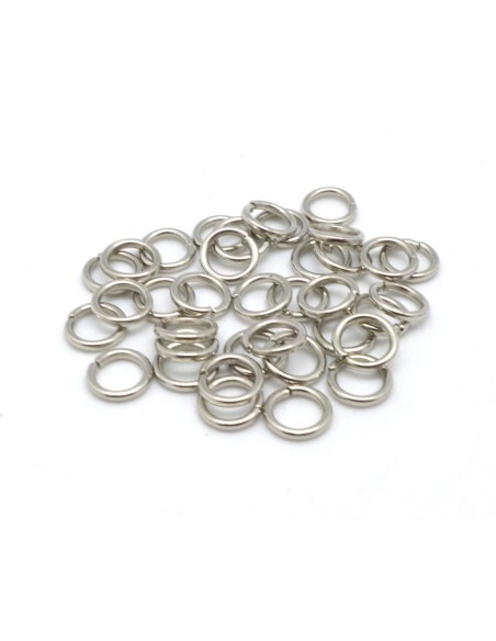 Anneaux de jonction 6mm argenté en métal