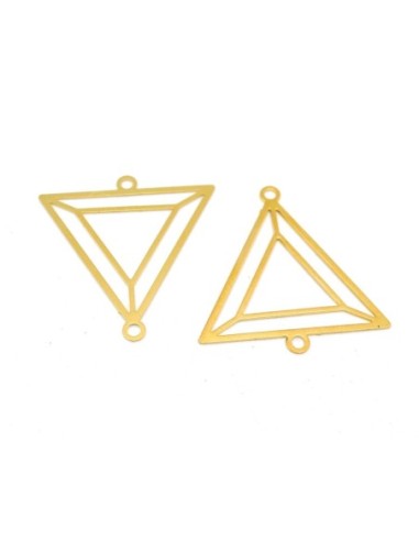 R-2 connecteurs  triangle en métal doré fine et légère 26,1mm x 25,1mm tendance géométrique