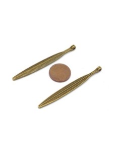 R-3 breloques pendentif navette effilées longue, plume... 2
