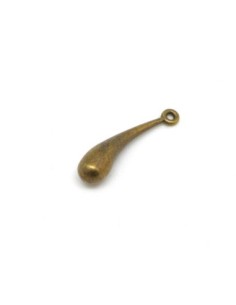 5 breloques pampilles gouttes 25mm x 5,8mm en métal de... 2