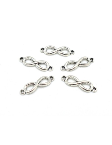 Perle infini argenté en métal argenté