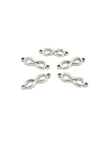 Mini Perle infini argenté en métal argenté