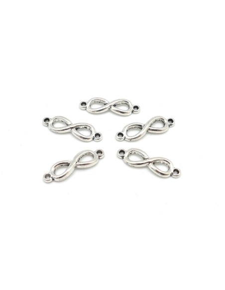 Mini Perle infini argenté en métal argenté
