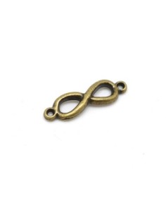 10 mini connecteurs infini en métal de couleur bronze... 2