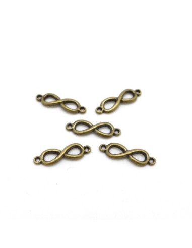 10 mini connecteurs infini en métal de couleur...