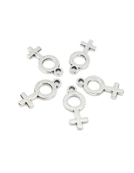 Breloque argenté symbole fille pour naissance