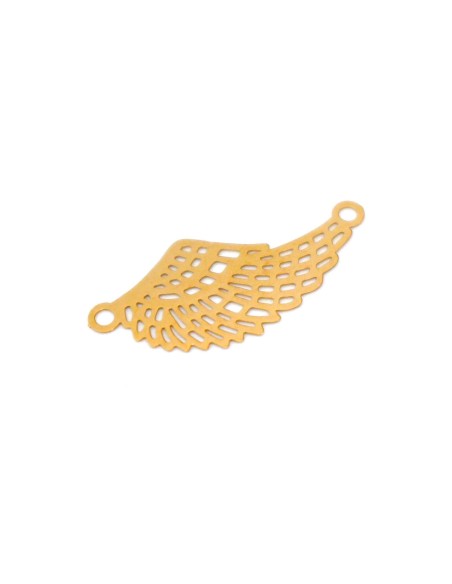 connecteur filigrane aile d'ange évidé très fine 30,5mm x 13,6mm en métal doré