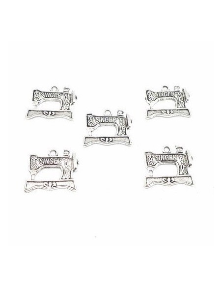 Machine à coudre pendentif argenté