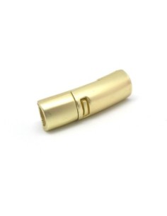 Fermoir aimanté tube arrondi pour cordon de 6mm en métal doré mat 2