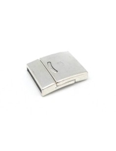 Fermoir aimanté manchette 20mm pour bracelet multirangs en métal argenté