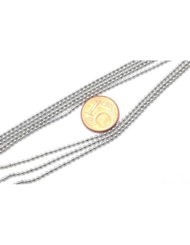 chaînette boule argenté pas chere fine et souple en acier inoxydable