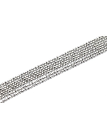 chaînette bille fine et souple argenté en acier inoxydable