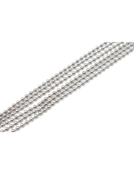1m de chaînette bille 2mm en acier inoxydable