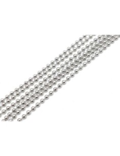 1m de chaînette bille 2,5mm en acier inoxydable