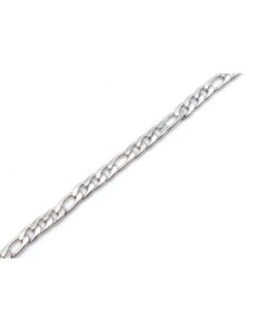 1m de chaînette maille figaro fine en acier inoxydable résistante maillon 4,5mm x 2,6mm de couleur argent  2